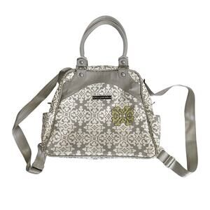 Petunia Pickle Bottom Diaper Bag Backpack Shoulder Strap Gray White, Easy Clean